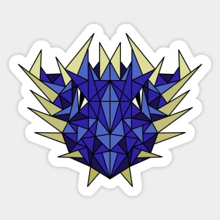 Blue Dragon - Geometric Abstract Sticker